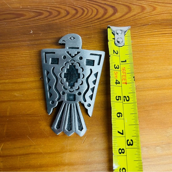 Silver Thunderbird Bird Bolo Tie Southwestern Western Native American Style - Picture 7 of 7